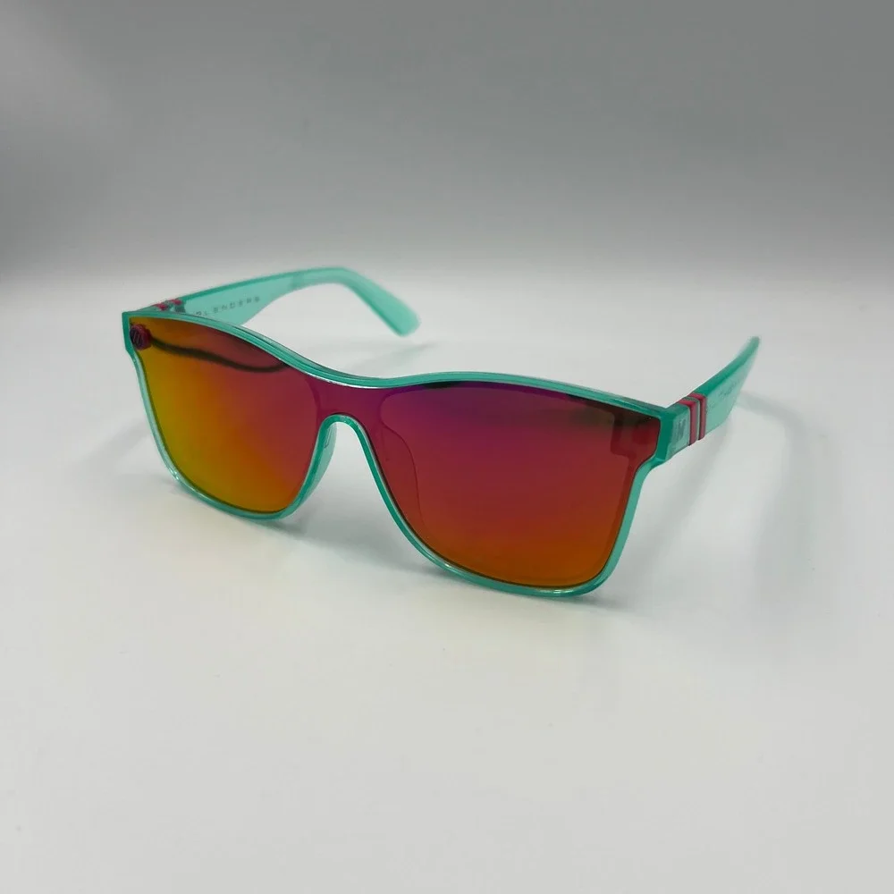 Blenders Eyewear Dance Electric Teal Polarized Sunglasses Red Orange Mirror Lens